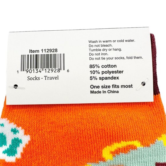 Primitives by Kathy 'Never Stop Exploring' Box Sign & Orange Socks Set NWT - Picture 10 of 10